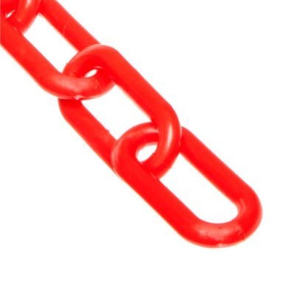 Gec Mr. Chain Plastic Chain, 3/4in Link, 100'L, HDPE, Red 00005-100